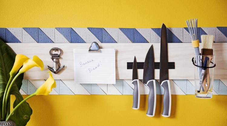 decoração-ideias-cozinha-faça-você-mesmo-porta-facas-ladrilhos de cerâmica