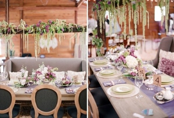 decoração de jardim para fazer você mesmo flores penduradas para mesa ao ar livre
