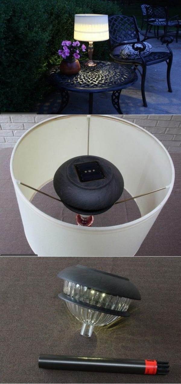 ideias de abajur de jardim para fazer você mesmo uma luz ao ar livre