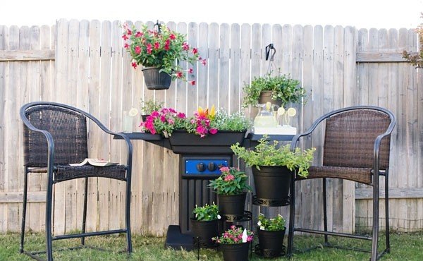 acessórios decoração de jardim vasos de flores upcycling itens domésticos