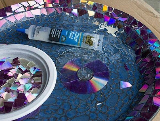 placa decorar tigela mosaico cd shimmer