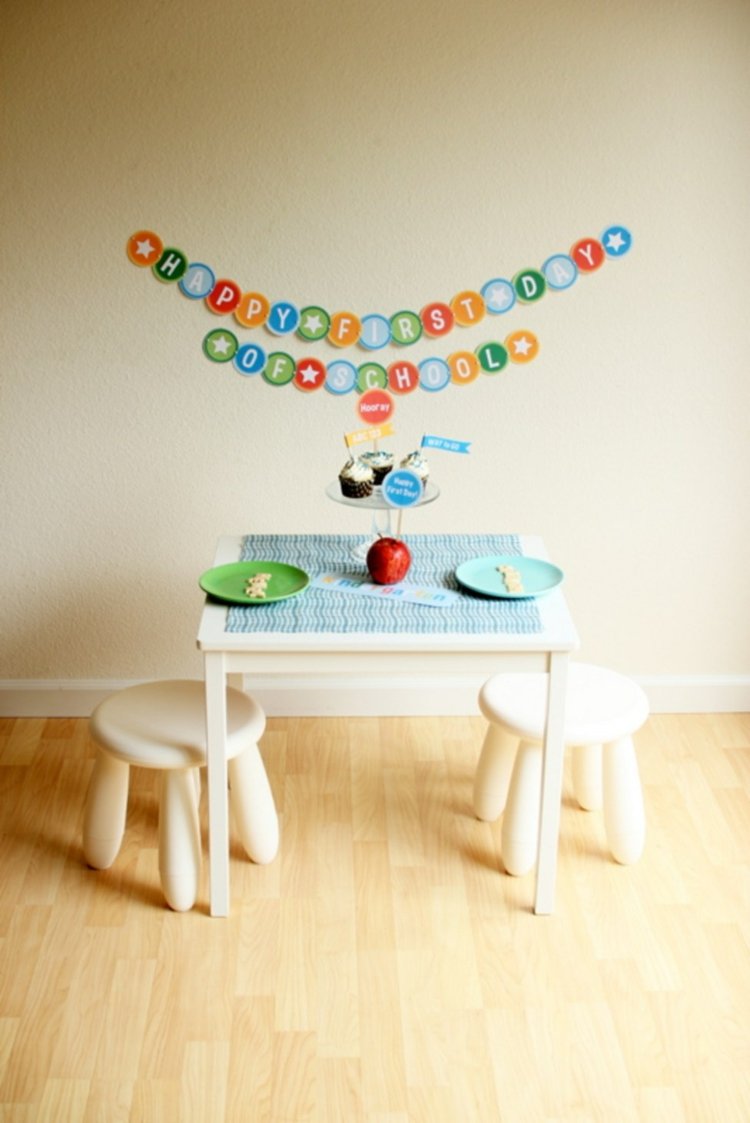 decoração de mesa-escola-parabéns-parede-decorar-letras
