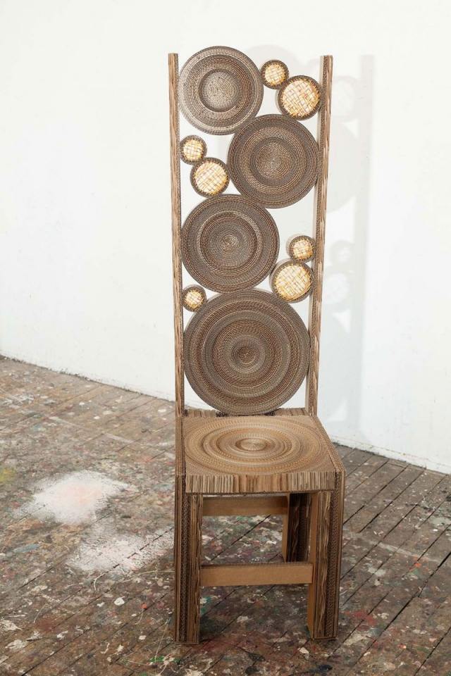 Decoração e design de móveis, cadeiras funcionalmente bonitas ao mesmo tempo