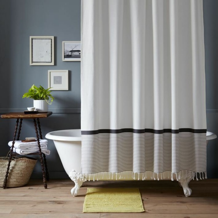 relaxamento deco banheiro chuveiro cortina idéia design banheira parquet