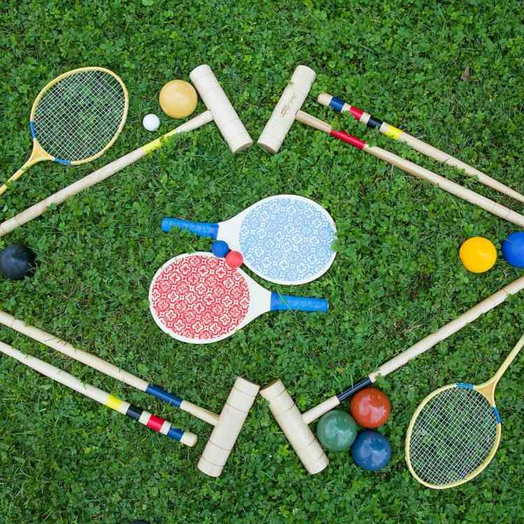 relaxamento decoração jogo divertido cricket badminton jardim jogo