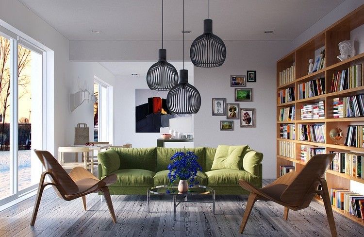 decoração-sala-iluminação-pendente-luzes-moderno