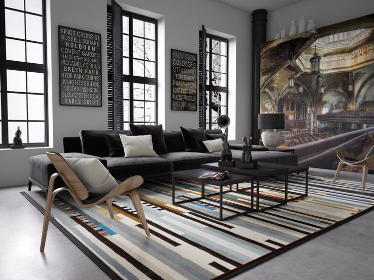 Decoração para sala de estar moderno tapete mural pôster