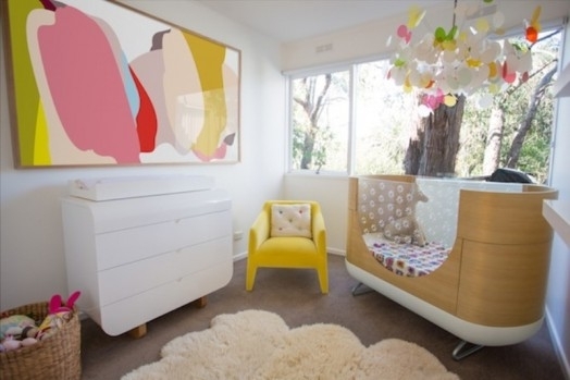 decoração de poltrona amarela no quarto do bebê para fazer você mesmo