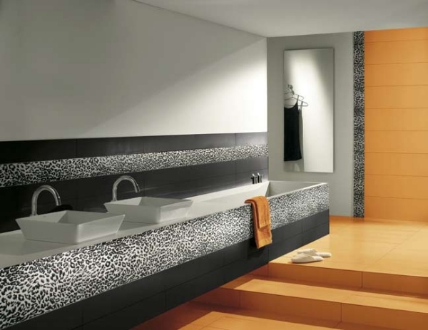 azulejos decorativos de banheiro por setecento branco leopardo