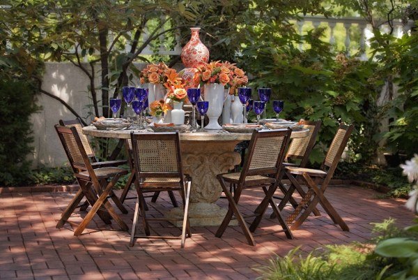 Decoração de mesa de jardim - idéias outonais de celebração familiar