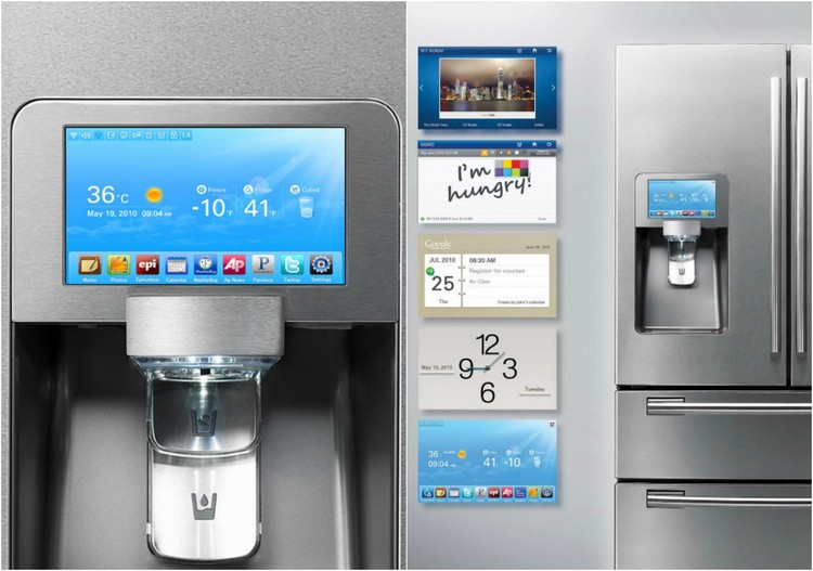Encontre o criador de tendências da geladeira-touchscreen-RF4289-Samsung