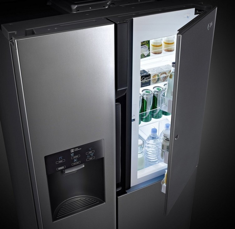 geladeira-criador de tendências-lado a lado-porta dupla-LG-GS-9366-NECZ