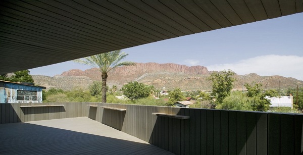 terraço de concreto moderno ao ar livre