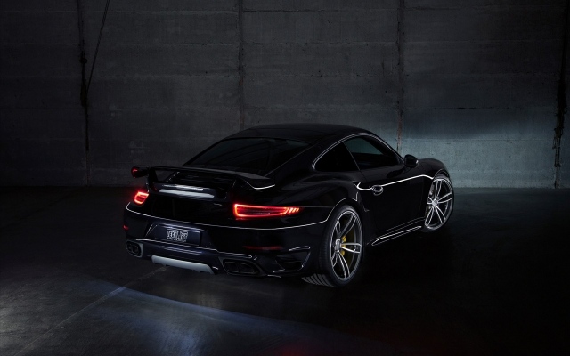 Techart Porsche 911 Turbo 2014, spoiler de design exterior com rodas forjadas, carro esportivo