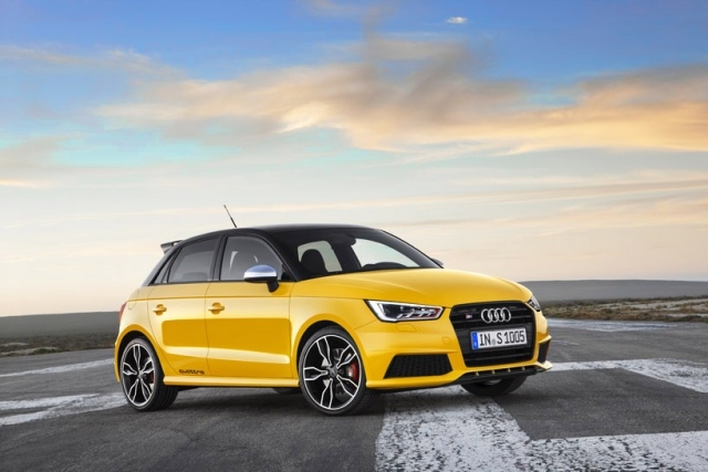 Audi S1 ​​lado direito cor amarela