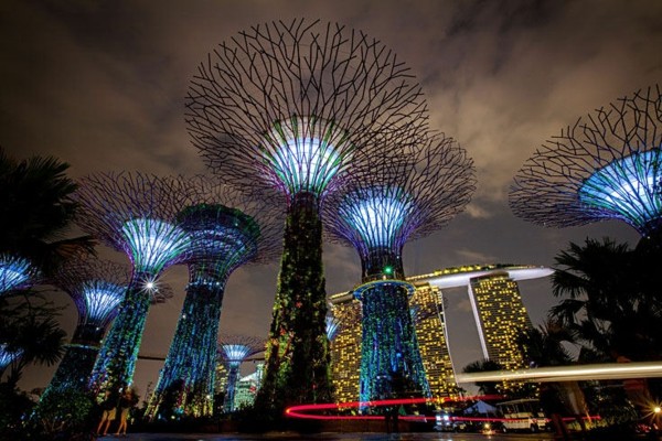 Bay-South-Botanical Gardens-Singapore-night-lights
