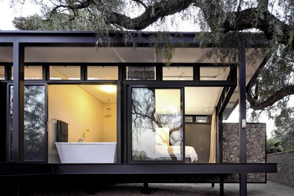 Projeto de arquitetura moderna de casa de banho
