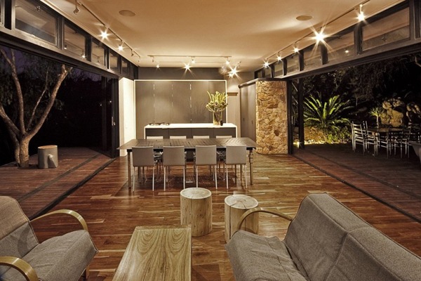 móveis elegantes de madeira para sala de estar