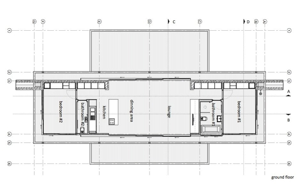 Pavilhão do plano de construção