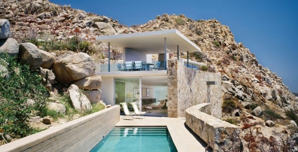 Casa Finisterra, arquitetura de casa de sonho à beira da piscina