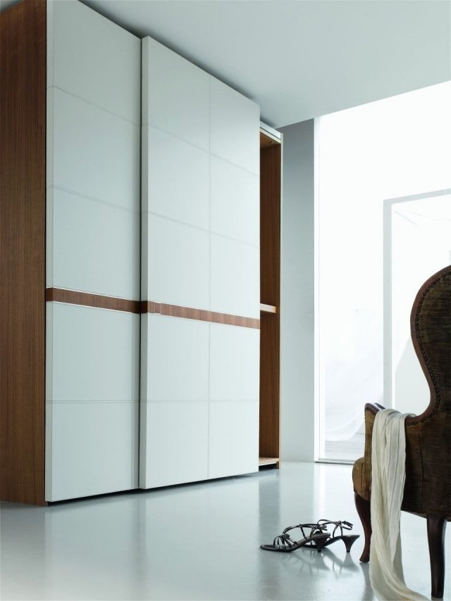 modelo gabinete portas de correr de madeira brancas ideias de design zanette-ARAGONA