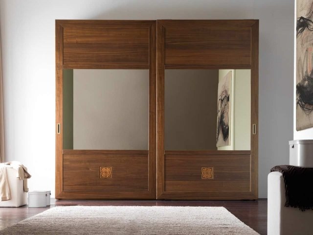 mobiliário de quarto tradicional - espelho - porta - espaço de arrumação - espaço de arrumação - mobiliário design bruno piombini