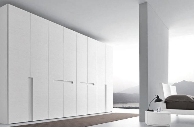 Gabinete de madeira lacado branco - design atemporal moderno - sem alças presotto - ALIBI