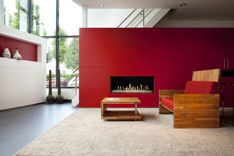 design-fogão-bricked-pictures-modern-gas-red-wall-wood-furniture-carpet