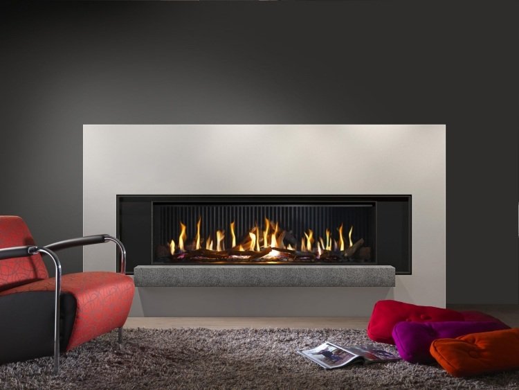 design-fogão-tijolos-fotos-moderno-gás-cinza-vermelho-poltrona-assento-almofada-tapete