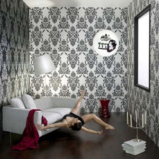 suzanne wallpaper pattern stencils design design moderno de parede interior