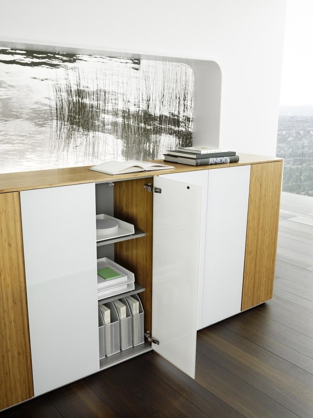 solução de armazenamento de móveis de escritório com design moderno