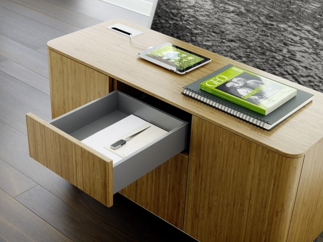 aparador-madeira-móveis de escritório-gaveta-armário-portas