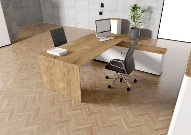 móveis de escritório-mesa-madeira-lado-borad-branco
