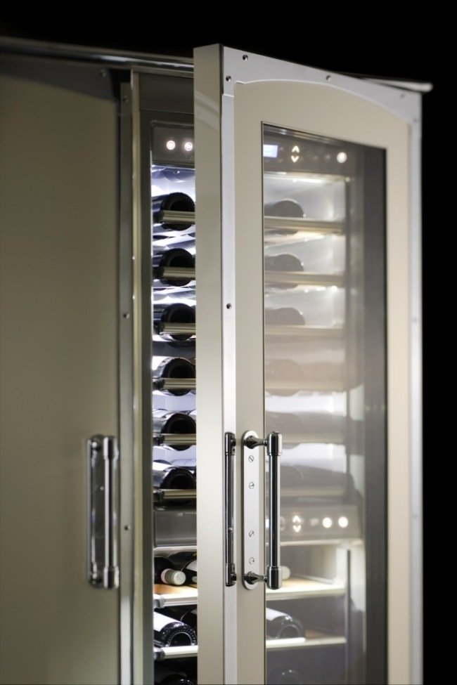 refrigerador de bebidas cozinha de aço inoxidável design by officine gullo