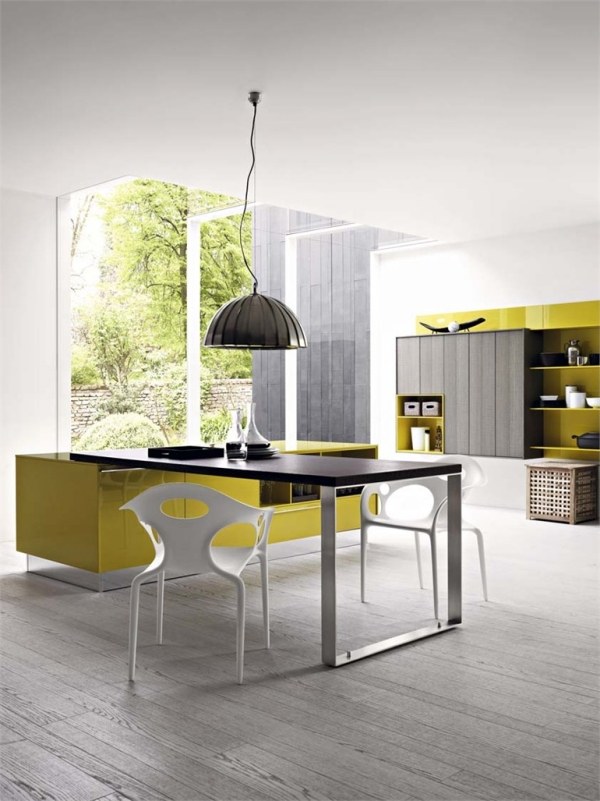 cozinha design moderno itália mesa de jantar combinações de cores