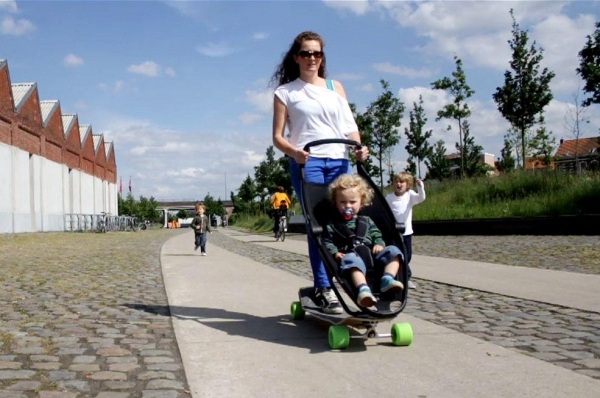 Combinação de carrinhos de crianças longboard com rodas modernas