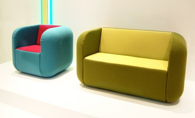 Poltrona de grupo com cadeiras de design sofá de dois lugares