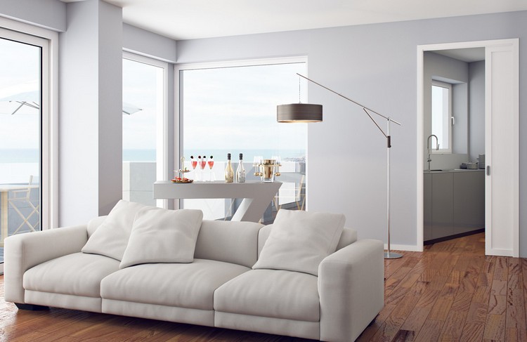designer-multifunções-mesa-branco-aparador-sofá-luminária de chão-sala de estar