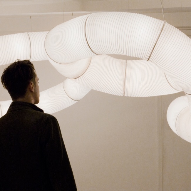 lâmpadas de papel de design anthony dickens modular flexível