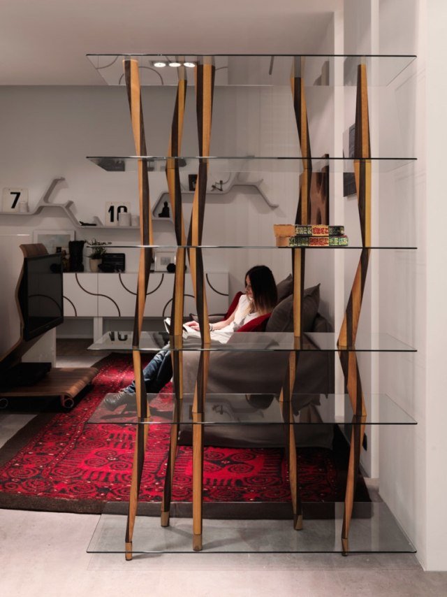 hormon italiano sistema de prateleiras móveis sendai cristal sala de estar
