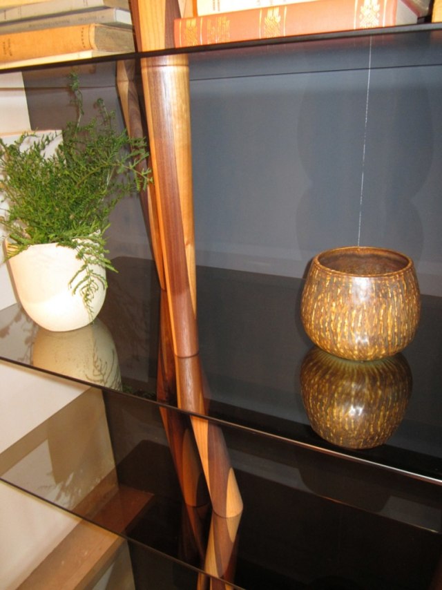 Inserção de vidro de madeira de cristal de sistema de prateleira toyo-ito arquiteto sendai