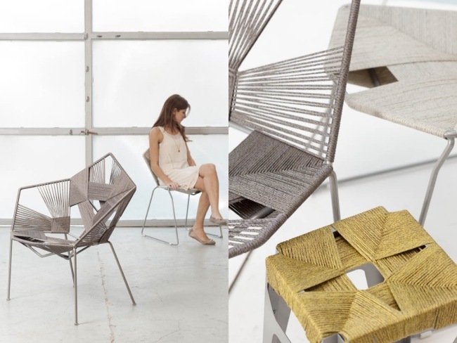 Coleção de banco de cadeira COD padrões geométricos de Rami Tareef