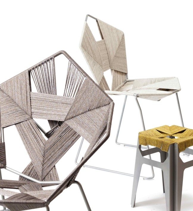 cadeiras de design COD projeto coleção de móveis tecidos