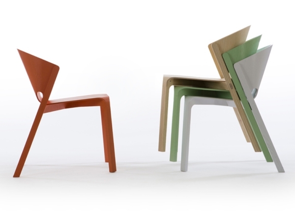 cadeiras em tons pastel móveis de design por benjamin hubert