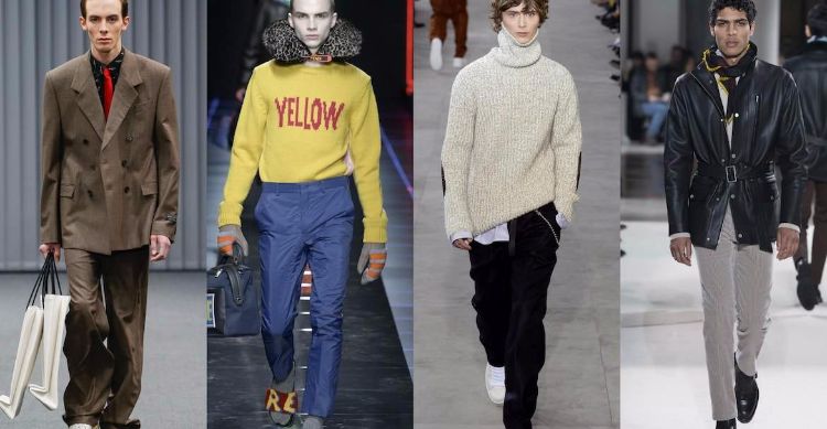 tendências da moda masculina 2017 2018 mistura colorida de roupas masculinas