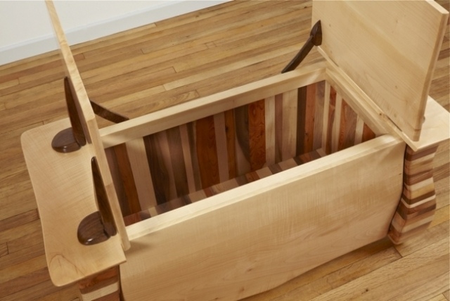 coleção de móveis de design allan-lake - baú de madeira feito à mão