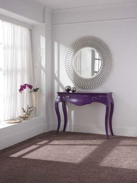 italiano-mobiliário-estilo-roxo-console-mesa-espelho moderno