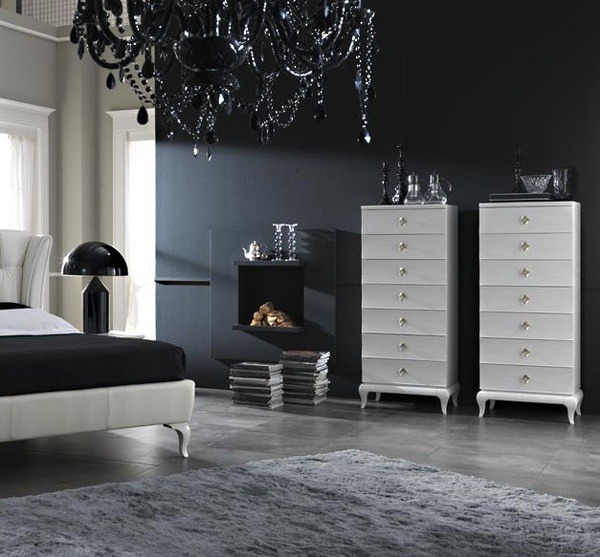 elegante-italiano-mobiliário-preto-lustre-quarto