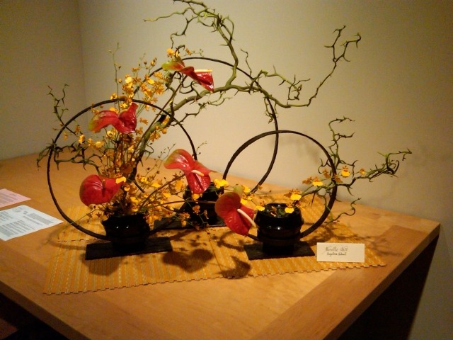 ikebana floral art nice adicionar elementos de decoração laranja