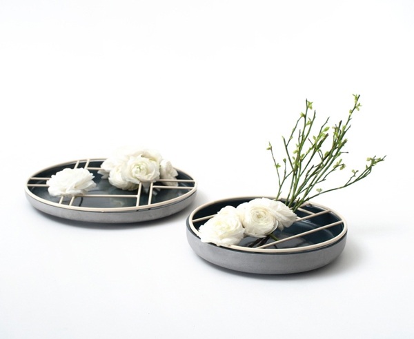 taças ikebana desenham arranjos de flores TokoNama